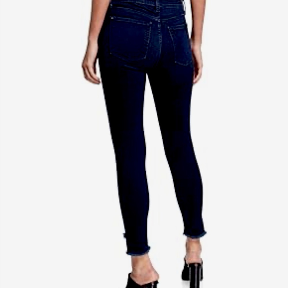Seven 7 for All Mankind High Waist Ankle Gwenevere Black Denim Skinny Jeans 29 - Picture 2 of 13